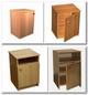 Столы офисные на металлокаркасе из ДСП, столы обеденные разных размеров, корпусная мебель, тумбы, шкафы